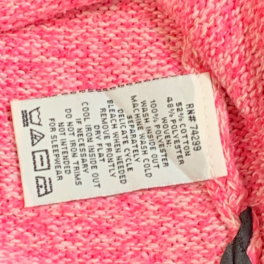 DKNY Sweater Dress Girls Medium Pink Short Sleeve Spell Out Cotton Blend Flare - Picture 10 of 14